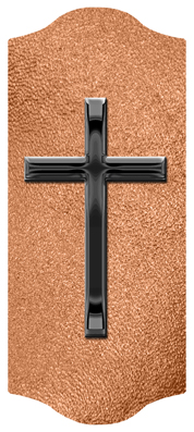 DARAY-C-510-BK-SH-CP Black Single Cross Shimmer Copper